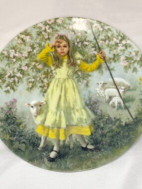 John McClelland Mother Goose Series Reco Plate #5 “Little Bo Peep” – Vintage 80s